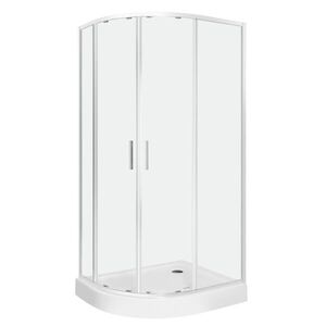 Sprchový kout 80 x 100 cm Kerra Solid RA 80x100 CHR, levý, s vaničkou 5907548124562 obraz
