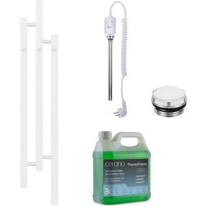 CERANO Koupelnový elektrický radiátorový set Fabiano 300W bílá lesklá 1200x220 mm CER-358312 obraz