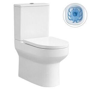 CERANO WC kombi Vereto, Rimless bezokrajové splachování + PP sedátko spodní/zadní odpad bílá lesklá 80, 5x37, 5 CER-667757 obraz