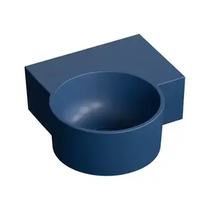 OMNIRES OVO M+ umyvadlo na desku/závěsné pravé, 33 x 34 cm, midnight blue mat; OVO335UWPMB obraz