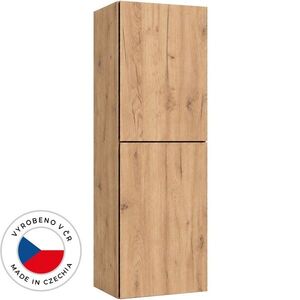 CERANO Koupelnová vysoká skříňka Adele TIP-ON otevírání dub zlatý Craft 45x120x33 CER-802676 obraz