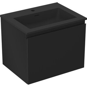 MEXEN/S Orio koupelnová skříňka 60 cm s umyvadlem Otis, 1 šuplík, černá mat 91A10-06047-1-BF71-W18M71 obraz