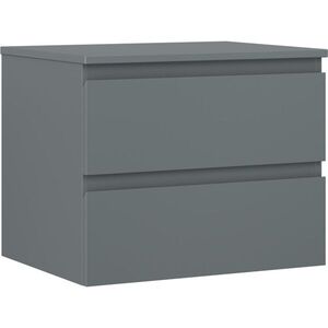 MEXEN/S Orio koupelnová skříňka pod umyvadlo 60 cm s deskou, 2 zásuvky, grafit mat 91A10-06047-2-BFFC66 obraz