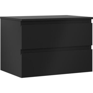 MEXEN/S Orio koupelnová skříňka pod umyvadlo 70 cm s deskou, 2 zásuvky, černá mat 91A10-07047-2-BFFC71 obraz