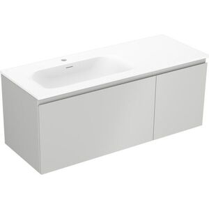 MEXEN/S Orio koupelnová skříňka 120 cm s umyvadlem Vela levá, 1S, 1D, šedá mat/bílá mat 91A13-12047-3-BBFF62-W23L01 obraz