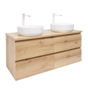 Koupelnová skříňka s umyvadlem SAT B-Way 119x50x45 cm dub mat BWAY2120OAKDU2B BWAY2120OAKDU2B obraz