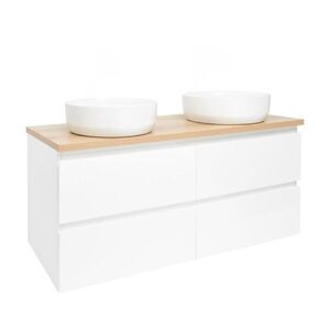 Koupelnová skříňka s umyvadlem SAT B-Way 119x50x45 cm bílá lesk BWAY2120WDOAKU2 BWAY2120WDOAKU2 obraz