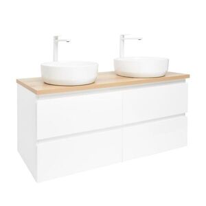 Koupelnová skříňka s umyvadlem SAT B-Way 119x50x45 cm bílá lesk BWAY2120WDOAKU2B BWAY2120WDOAKU2B obraz