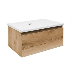 Koupelnová skříňka s umyvadlem SAT B-WAY 59x30x45 cm dub mat BWAY60OAKU1 BWAY60OAKU1 obraz