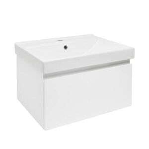 Koupelnová skříňka s umyvadlem SAT B-WAY 59x30x45 cm bílá lesk BWAY60WU1 BWAY60WU1 obraz
