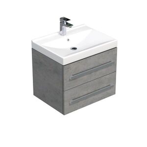 Koupelnová skříňka s umyvadlem SAT Cube Way 60x53x46 cm beton mat CUBE46602BEVER CUBE46602BEVER obraz