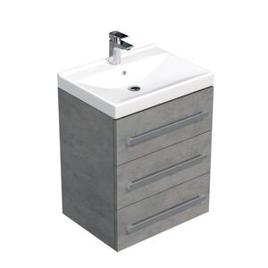 Koupelnová skříňka s umyvadlem SAT Cube Way 60x76, 5x46 cm beton mat CUBE46603BEVER CUBE46603BEVER obraz