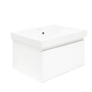 Koupelnová skříňka s umyvadlem SAT Evolution 58x30x44, 8 cm bílá mat SATEVO60WMU1 SATEVO60WMU1 obraz