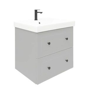 Koupelnová skříňka s umyvadlem Naturel Forli 60x53x46 cm šedá mat FORLI60GMUVER FORLI60GMUVER obraz