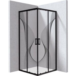 DEANTE Sprchový kout Funkia Evo čtvercový, čtvercový, 90x90 cm vzor vlna KYC_NB99P obraz
