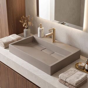 REA Umyvadlo z litého mramoru GOYA TAUPE 70CM REA-U4414 obraz