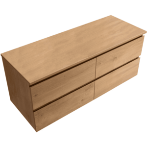 CERANO Koupelnová skříňka Carole dub medový + deska pod umyvadlo Navira Slim 18 mm 120x49, 8x46 CER-476408 obraz