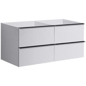 CERANO Koupelnová skříňka pod umyvadlo s úchytkou Velora bílá matná, úchytka černá 119x53x46, 5 CER-664984 obraz