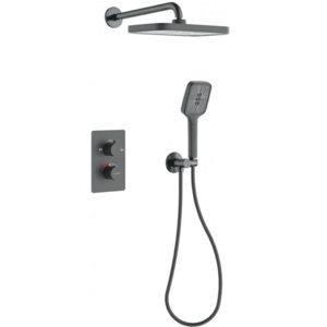CERANO Sprchová podomítková souprava Gina termostatická box grafit/gun metal CER-9864 obraz