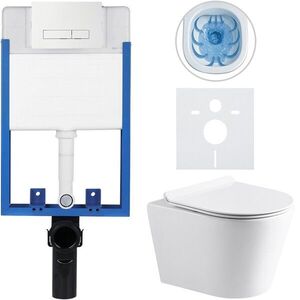CERANO Kompletní WC set Profi/Carlito bílá lesklá WC tlačítko Slim/Bílá pro zazdění 48, 5x36, 5 CER-8050BD72 obraz