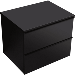 CERANO Koupelnová skříňka Velora černá matná, úchytka černá + deska pod umyvadlo Navira Slim 18 mm 60x54, 8x46, 5 CER-664762 obraz
