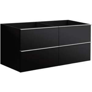 CERANO Koupelnová skříňka pod umyvadlo s úchytkou Velora černá matná, úchytka chrom 119x53x46, 5 CER-665044 obraz