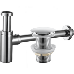 CERANO Sifon umyvadlový mosaz DN32 mm s výpustí click-clack, bez přepadu chrom CER-428443 obraz