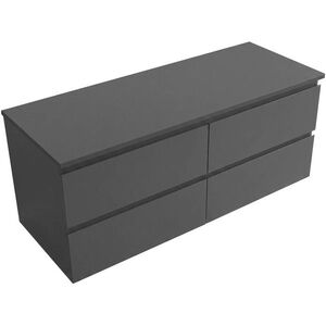 CERANO Koupelnová skříňka Carole antracitová + deska pod umyvadlo Navira Slim 18 mm 120x49, 8x46 CER-108566 obraz