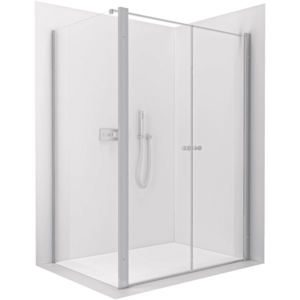 CERANO Sprchový kout Antelo L L/P 6 mm chrom, transparentní sklo 112x30 otočný CER-666652 obraz