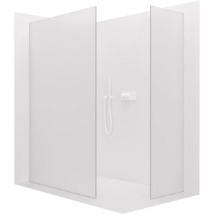 CERANO Sprchová zástěna Walk-in Crystal T L/P 8 mm bezvzpěrový systém bílá matná, mléčné sklo 110x110x200 CER-8050BD5414 obraz