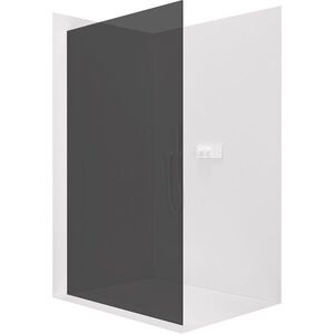 CERANO Sprchová zástěna Walk-in Crystal L/P 8 mm bezvzpěrový systém bílá matná, grafitové sklo 110x200 CER-8050BD6634 obraz