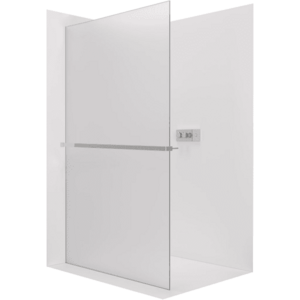 CERANO Sprchová zástěna Walk-in Crystal L/P 8 mm + polička/držák na ručníky bezvzpěrový systém chrom, mléčné sklo 160x200 CER-8050BD6882 obraz