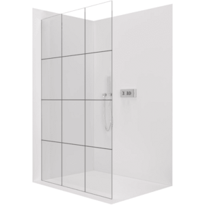 CERANO Sprchová zástěna Walk-in Crystal L/P 8 mm bezvzpěrový systém chrom, industriální sklo 110x200 CER-8050BD6670 obraz