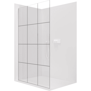 CERANO Sprchová zástěna Walk-in Crystal L/P 8 mm bezvzpěrový systém bílá matná, industriální sklo 120x200 CER-8050BD6680 obraz
