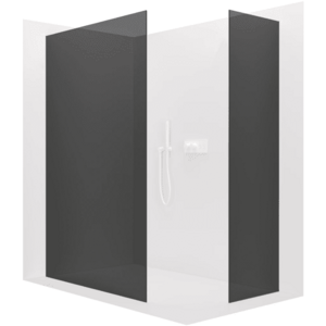 CERANO Sprchová zástěna Walk-in Crystal T L/P 8 mm bezvzpěrový systém bílá matná, grafitové sklo 120x90x200 CER-8050BD5253 obraz