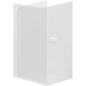 CERANO Sprchová zástěna Walk-in Crystal L/P 8 mm bezvzpěrový systém bílá matná, rýhované sklo 60x200 CER-8050BD6748 obraz