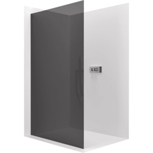 CERANO Sprchová zástěna Walk-in Crystal L/P 8 mm bezvzpěrový systém chrom, grafitové sklo- 60x200 CER-8050BD6603 obraz