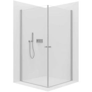CERANO Sprchový kout Antelo Duo L/P 6 mm chrom, transparentní sklo 120x80x190 otočný CER-8050BD145 obraz