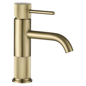 REA Umyvadlová baterie Lungo Stripe Brush Gold Low REA-B8050 obraz