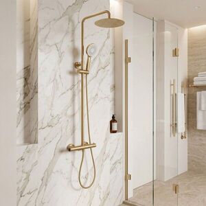 REA Sprchová sada s termostatem Drop Brush Gold REA-P9662 obraz