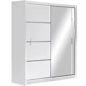 Šatní skříň Vista 150cm Bílá/Zrcadlo obraz
