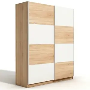 Šatní skříň Alfa 3 150cm Dub Sonoma/Bílá obraz