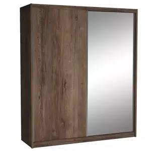 Šatní skříň Maciej 208cm Zrcadlo Dub Lefkas obraz