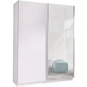 Šatní skříň Se Zrcadlem Batumi 2 150cm Bílá obraz