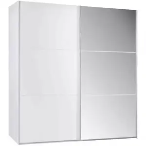 Šatní skříň Vigo 200cm Bílá/Zrcadlo obraz