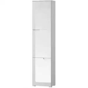 Šatní skříň Selene 50x216x35 cm Bílá Mat/Bílá Lesk obraz