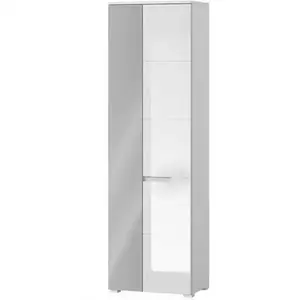Šatní skříň Selene 60 cm, bílá mat / bílá lesk obraz