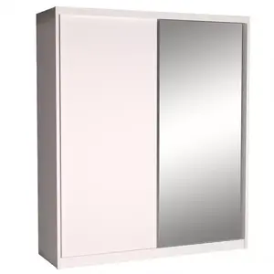 Šatní skříň Maciej 208cm Zrcadlo Alpská Bílá obraz