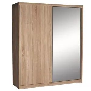 Šatní skříň Maciej 208cm Zrcadlo Dub Sonoma obraz