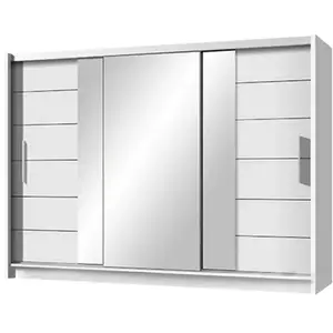Šatní skříň Lizbona-2 250cm Bílá/Zrcadlo obraz